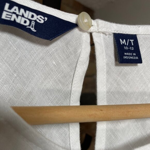 White Linen Sleeveless Tank - Picture 2 of 7